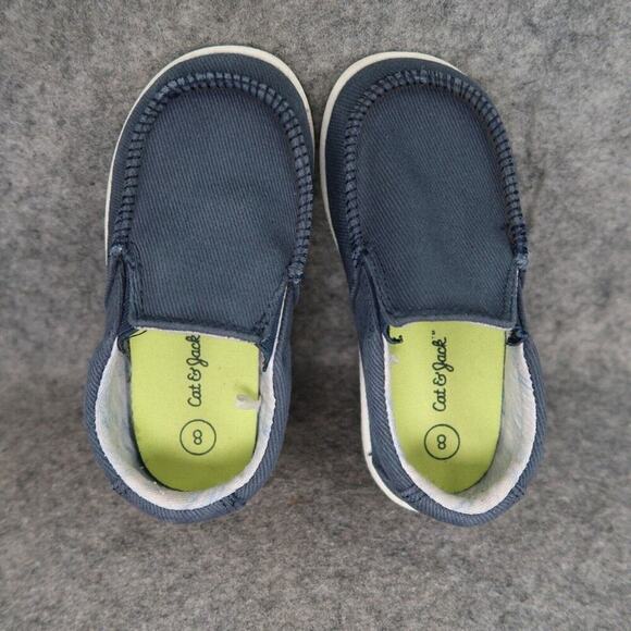 Cat & Jack Shoes Kids 8 Slip On Casual Loafer Moc Toe Comfort Blue Toddler Baby - Picture 7 of 12